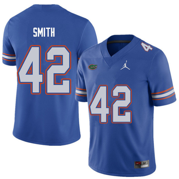 Jordan Brand Men #42 Jordan Smith Florida Gators College Football Jerseys Sale-Royal